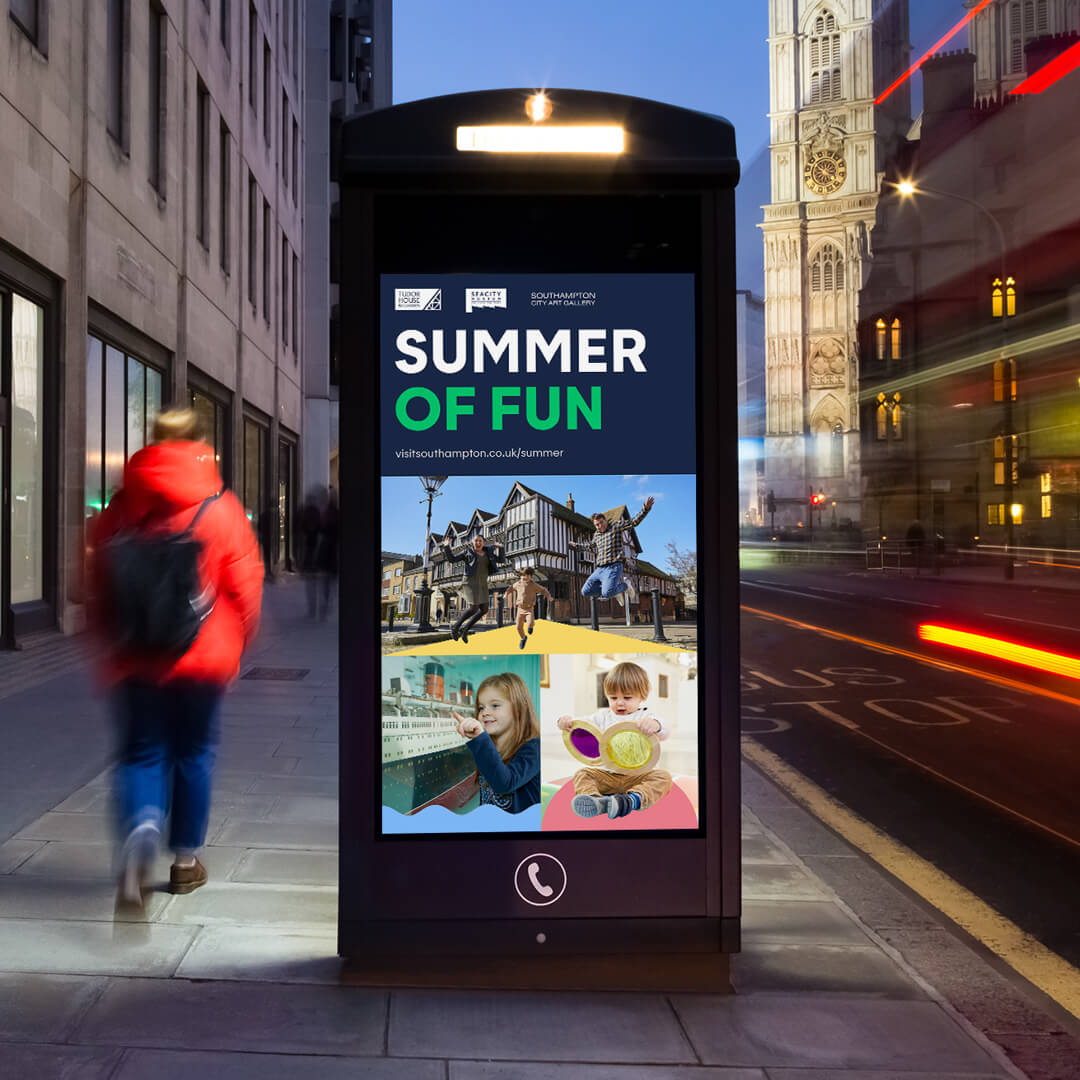southampton council summer of fun campaign displayed on a billboard